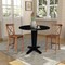 International Concepts 42 in. Solid Wood Dual Drop Leaf Dining Table with 2 Counter Height Stools in Black/Distressed Oak K46-42DPT-23S4261322 - alternate 2